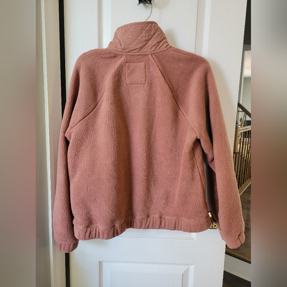 Abercrombie & Fitch Quilted Yoke Sherpa Fleece Snap Up Jacket Size Medium - Picture 9 of 14